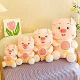 Precioso peluche de 35-55 cm, bonito cerdo rosa, muñeco de tela de cerdo de dibujos animados, piruletas de repollo de la suerte, regalo de cumpleaños y Navidad.